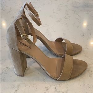 High Block Heeled Pumps